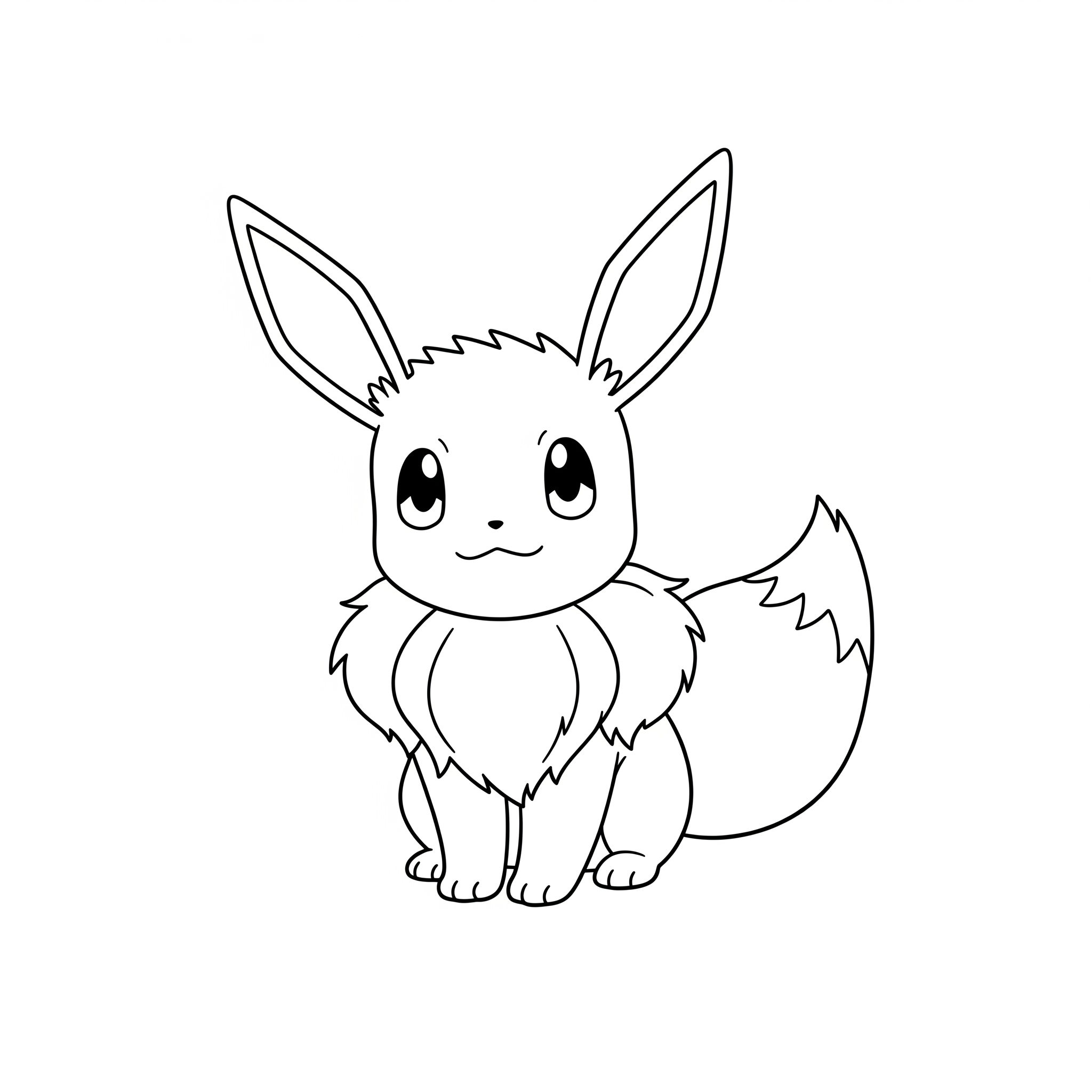Eevee 7 páginas para colorear imprimibles Eevee