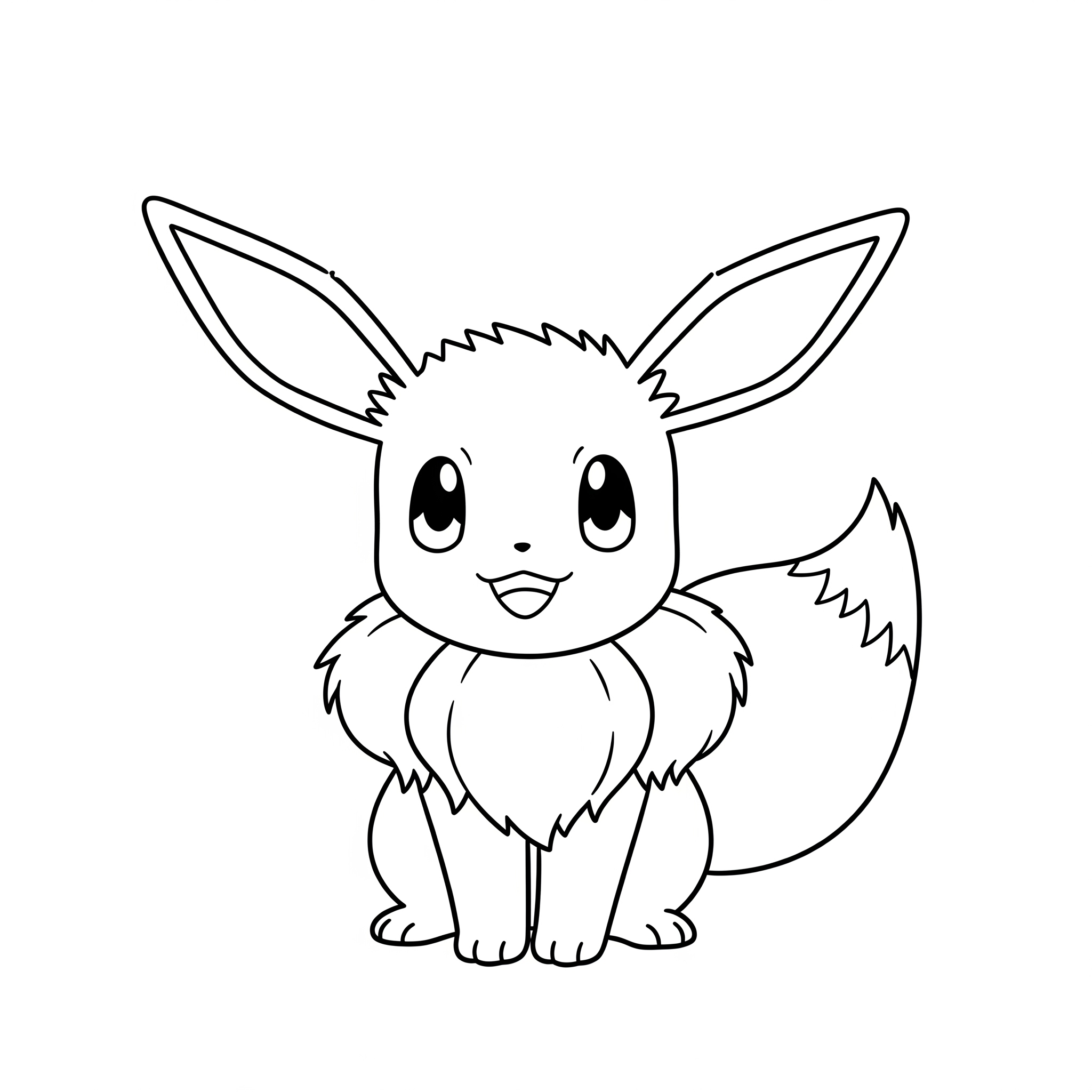 Eevee 9 páginas para colorear imprimibles gratis Eevee
