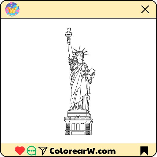 Estatua de la Libertad para colorear thumbnail