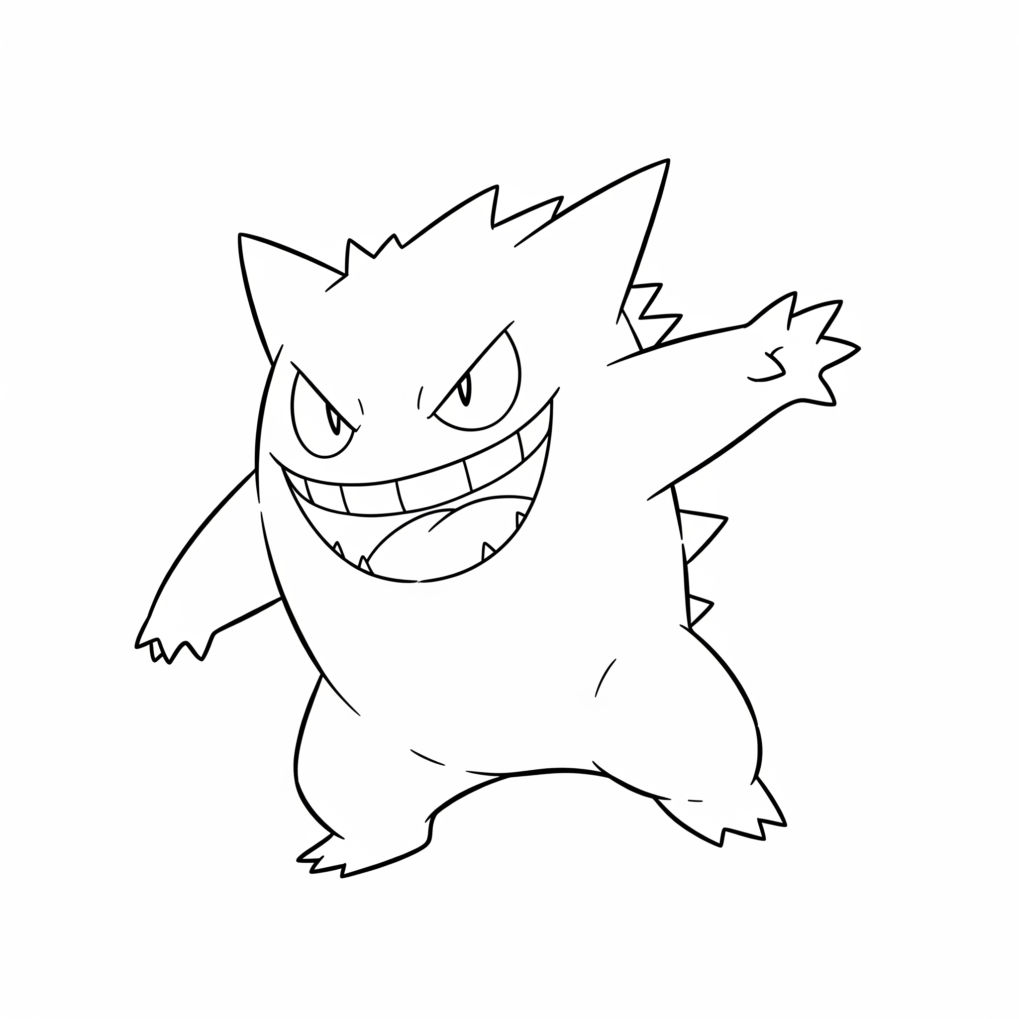 Gengar 11 Gengar páginas para colorear de adornos