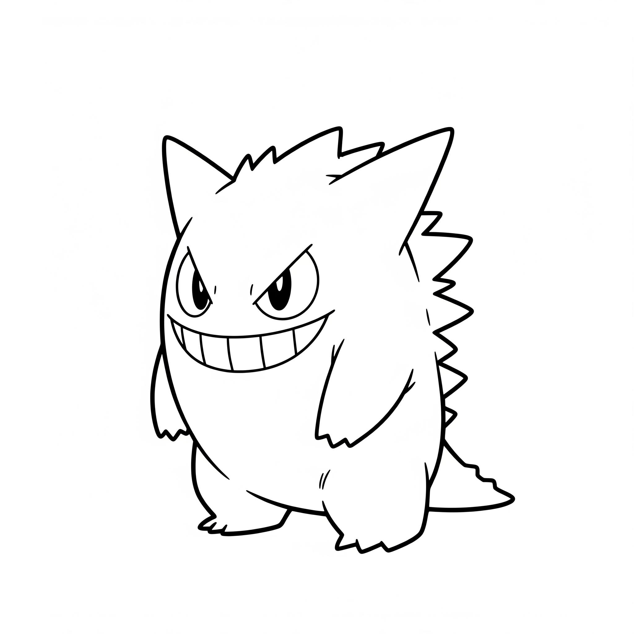 Gengar 14 lindas páginas para colorear Gengar
