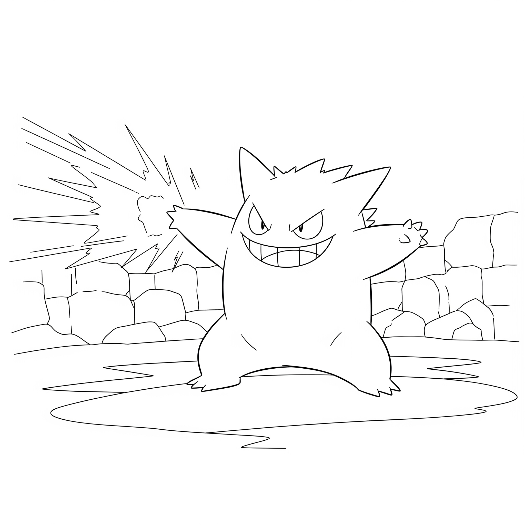 Gengar 16 Gengar páginas para colorear para niños
