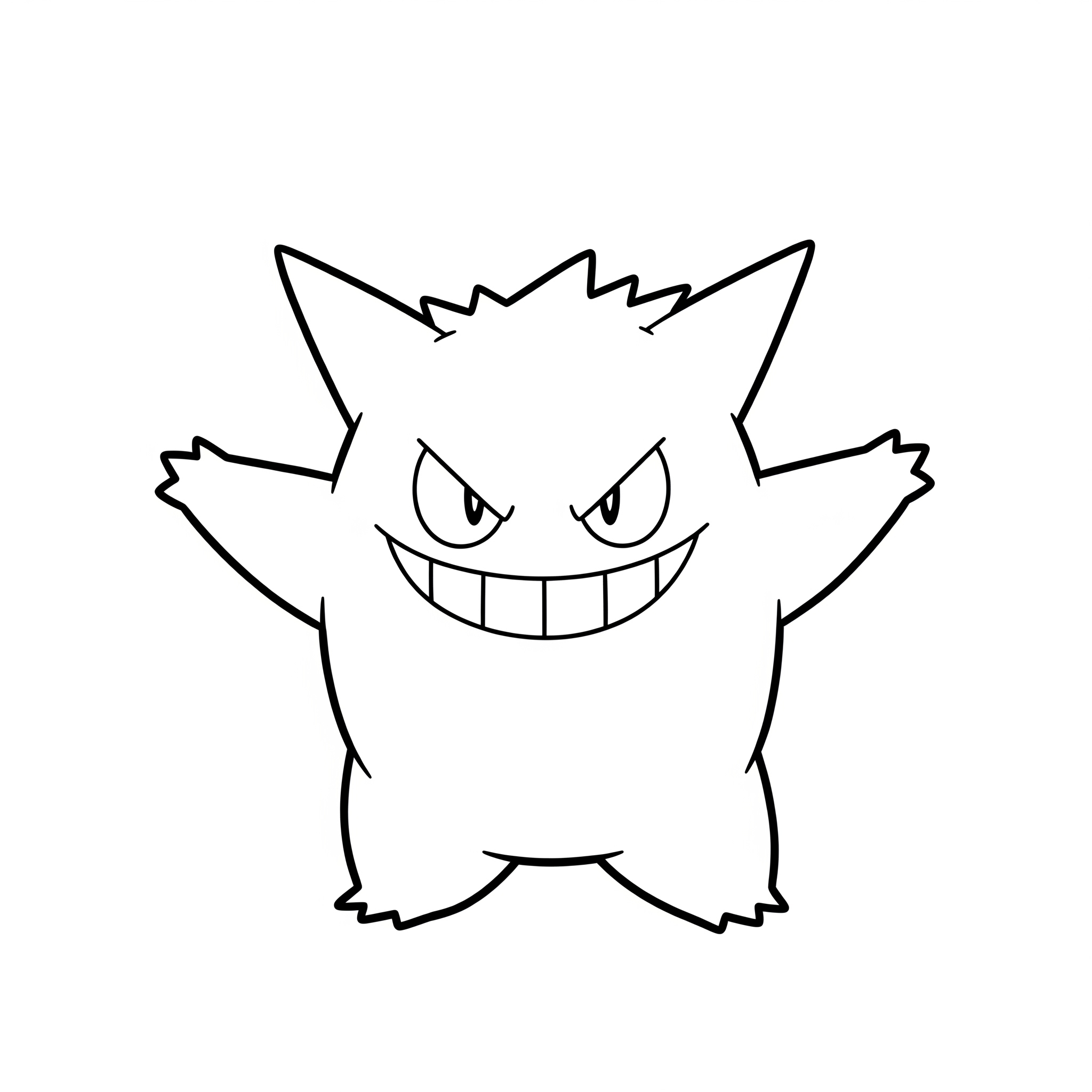 Gengar 3 páginas para colorear detalladas de Gengar para adultos