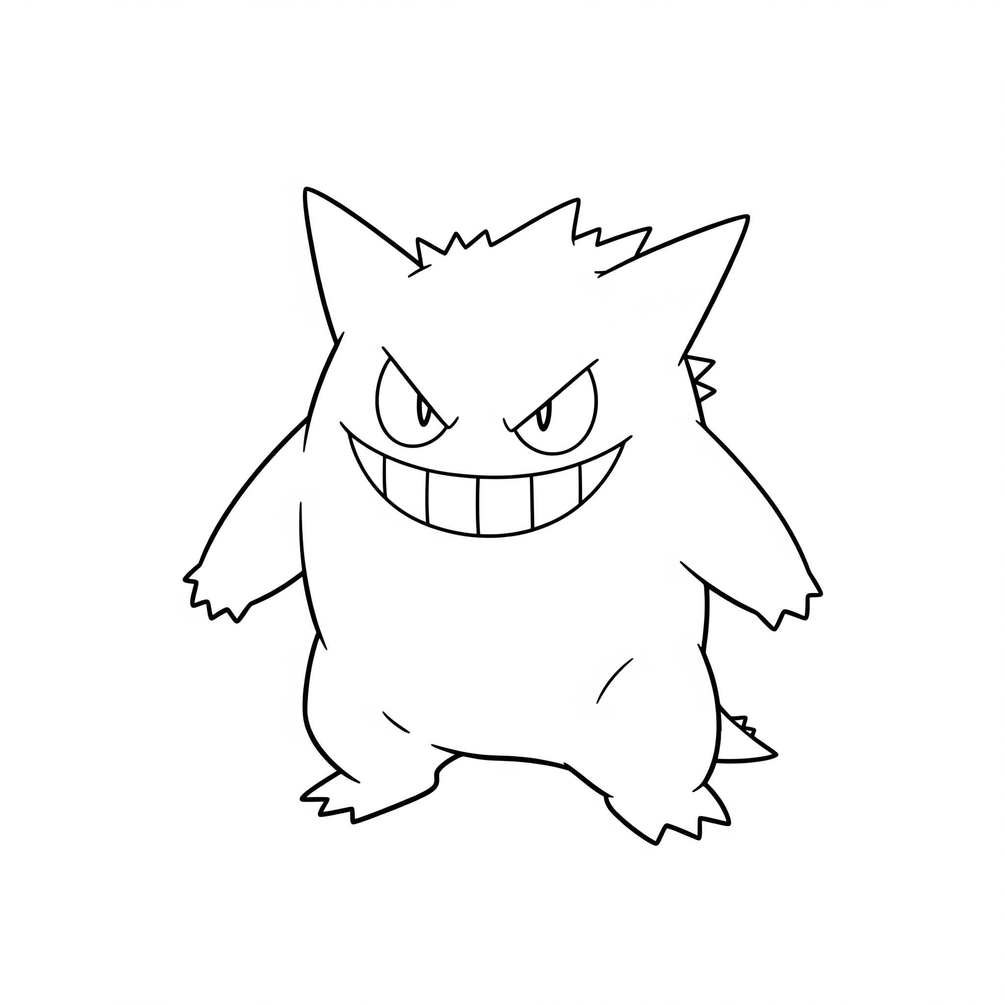 Gengar 4 páginas para colorear gratis Gengar