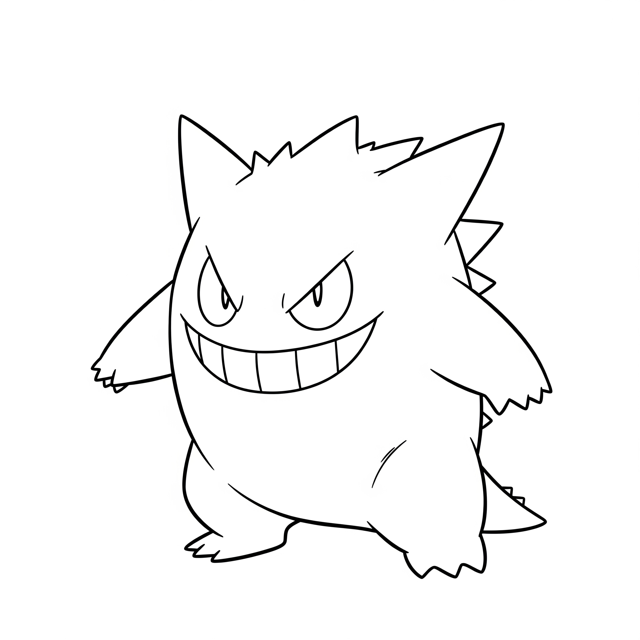 Gengar 6 páginas para colorear imprimibles Gengar