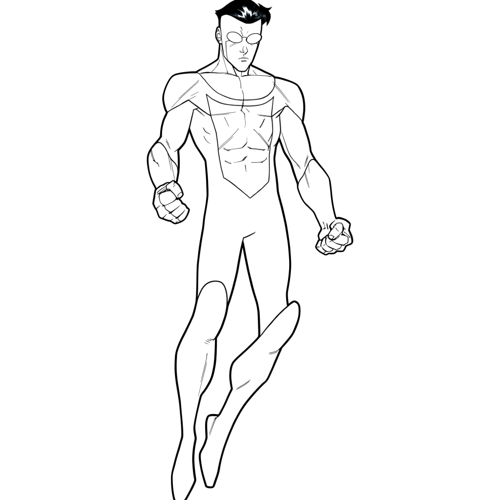 Invincible 6 páginas para colorear kawaii lindas Invincible