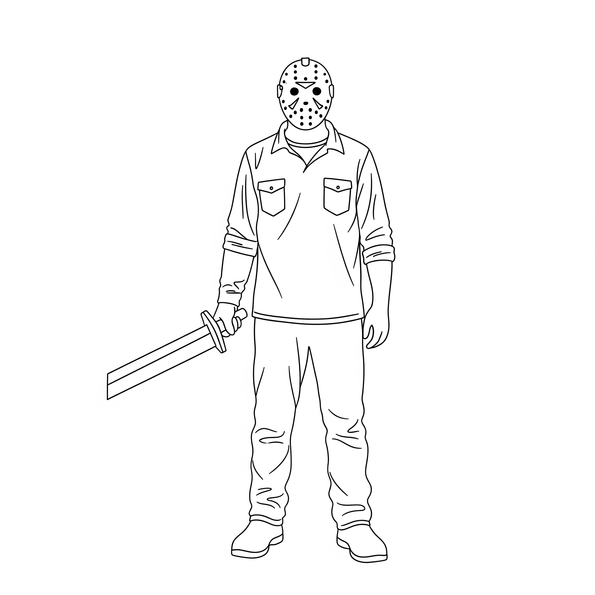 Jason Voorhees 11 divertidas páginas para colorear Jason Voorhees 1