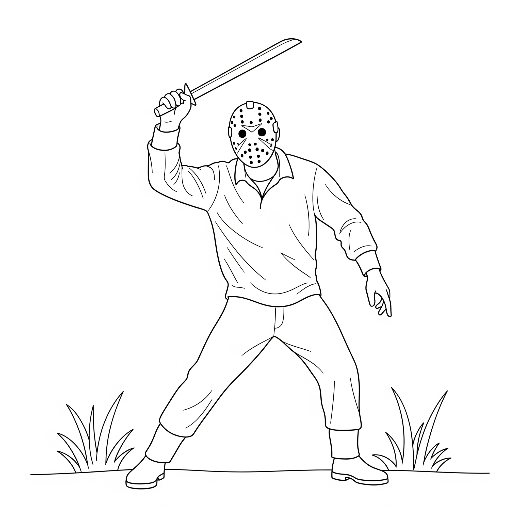 Jason Voorhees 16 Jason Voorhees páginas para colorear para adultos