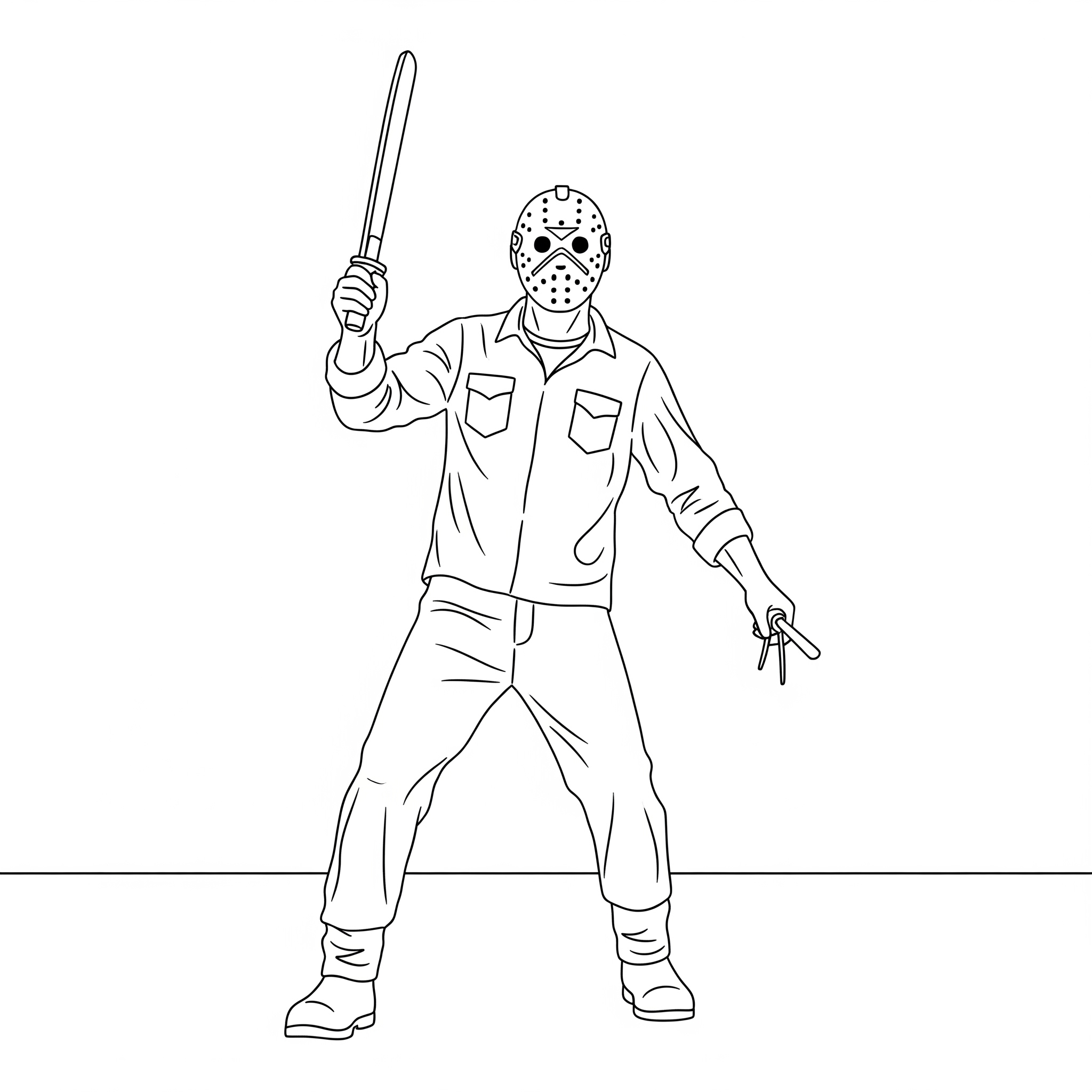Jason Voorhees 4 páginas para colorear para niños Jason Voorhees