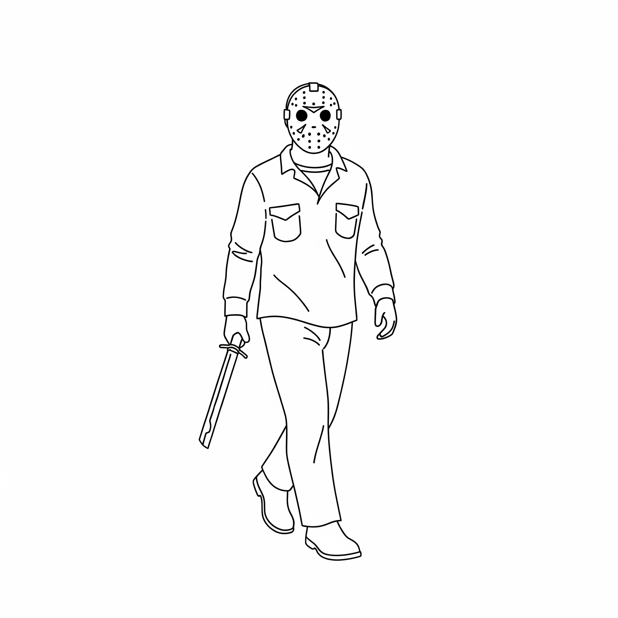 Jason Voorhees 7 divertidas páginas para colorear Jason Voorhees