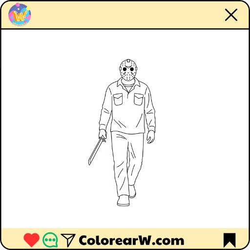 Jason Voorhees 1 Jason Voorhees para colorear thumbnail