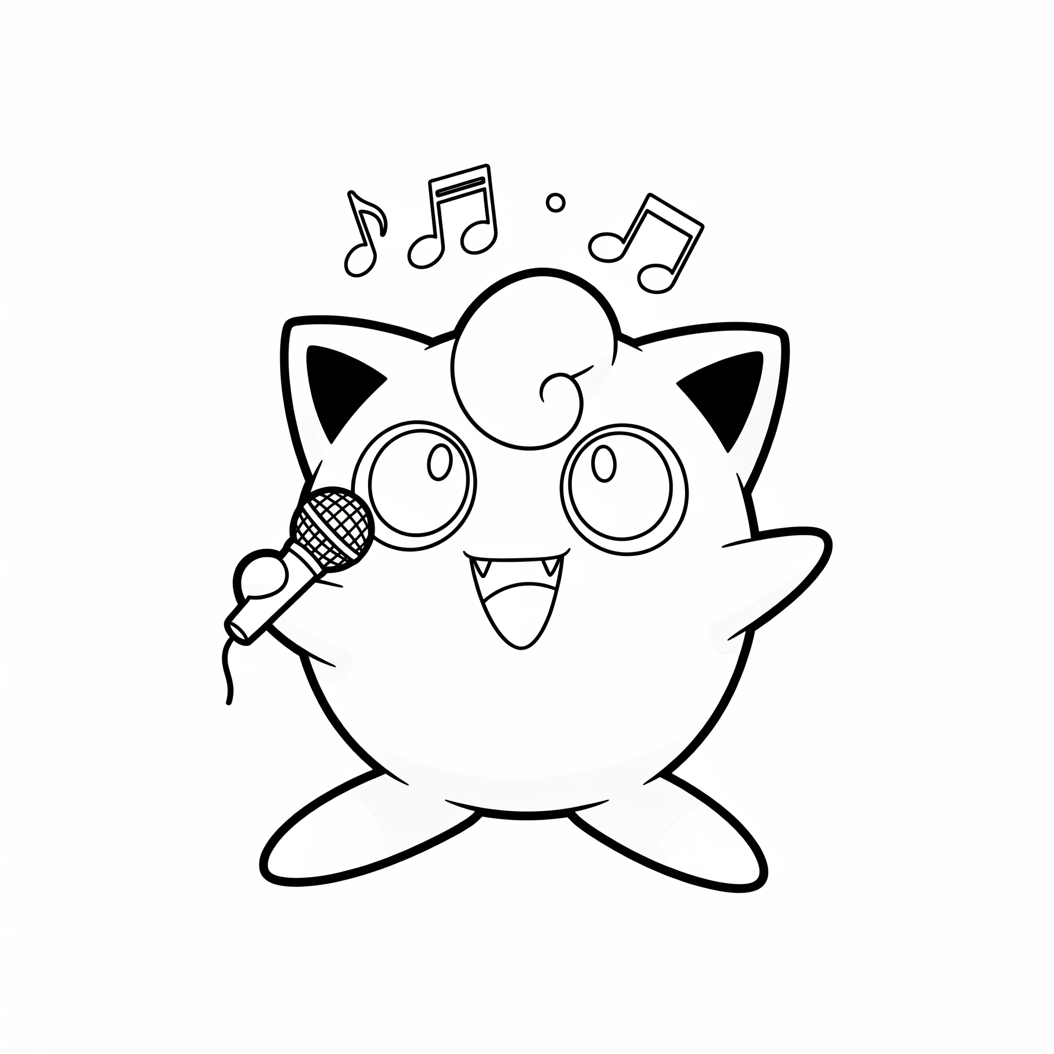 Jigglypuff 6 páginas para colorear imprimibles Jigglypuff