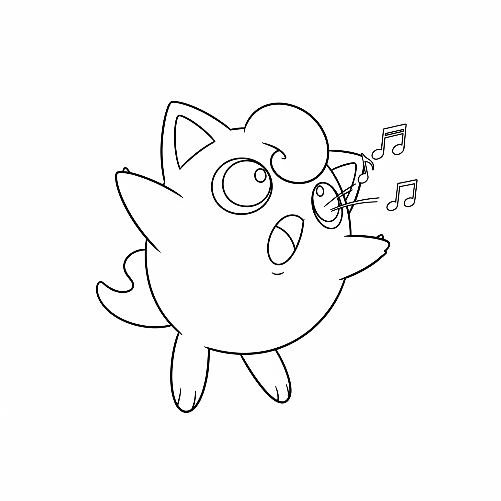 Jigglypuff 9 páginas para colorear lindas y fáciles de Jigglypuff