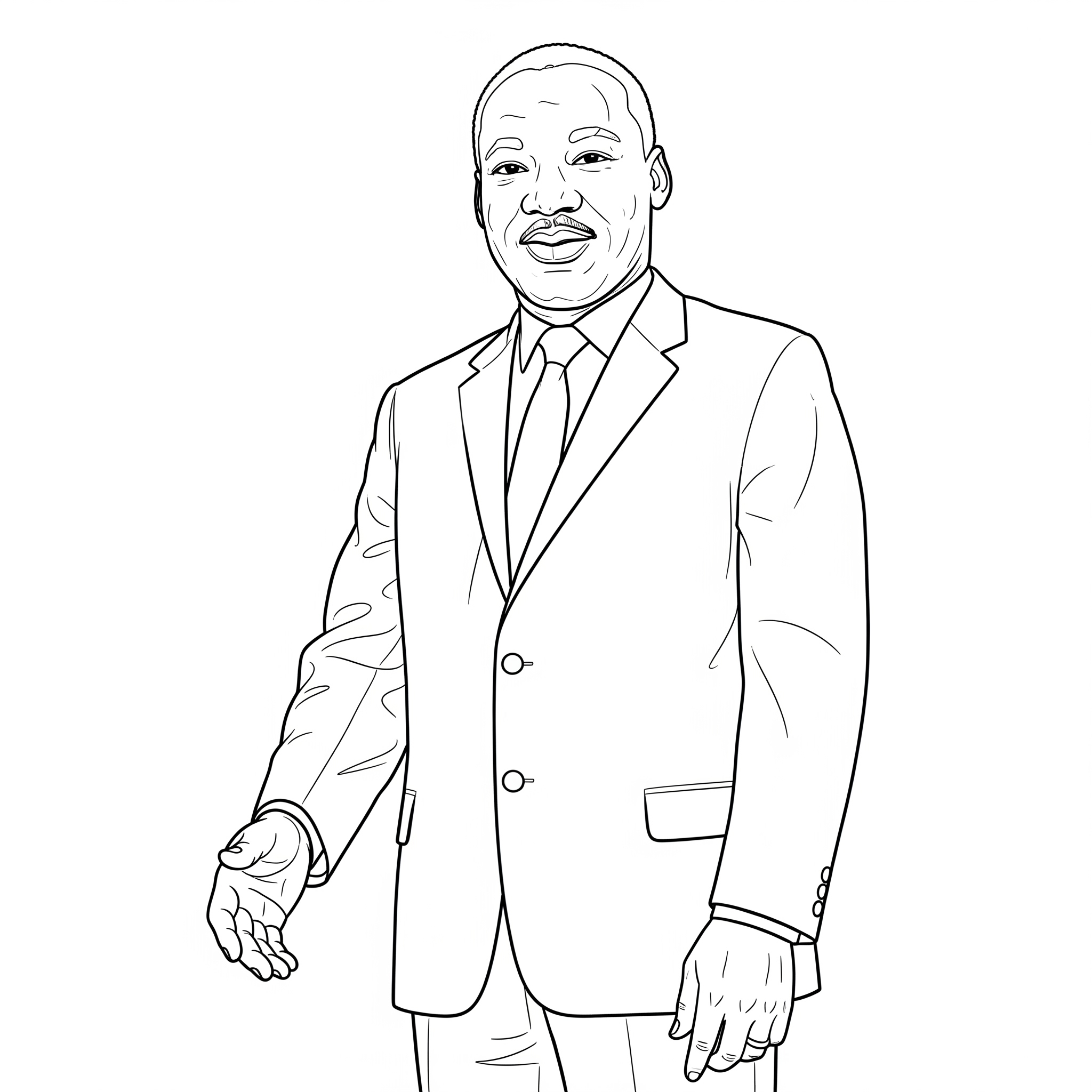 Martin Luther King 13 páginas para colorear imprimibles gratis Martin Luther King