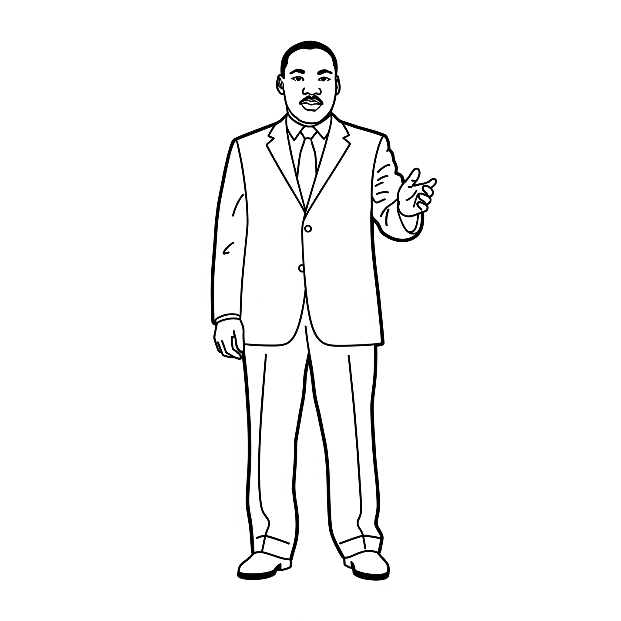 Martin Luther King 4 colorear páginas de Martin Luther King