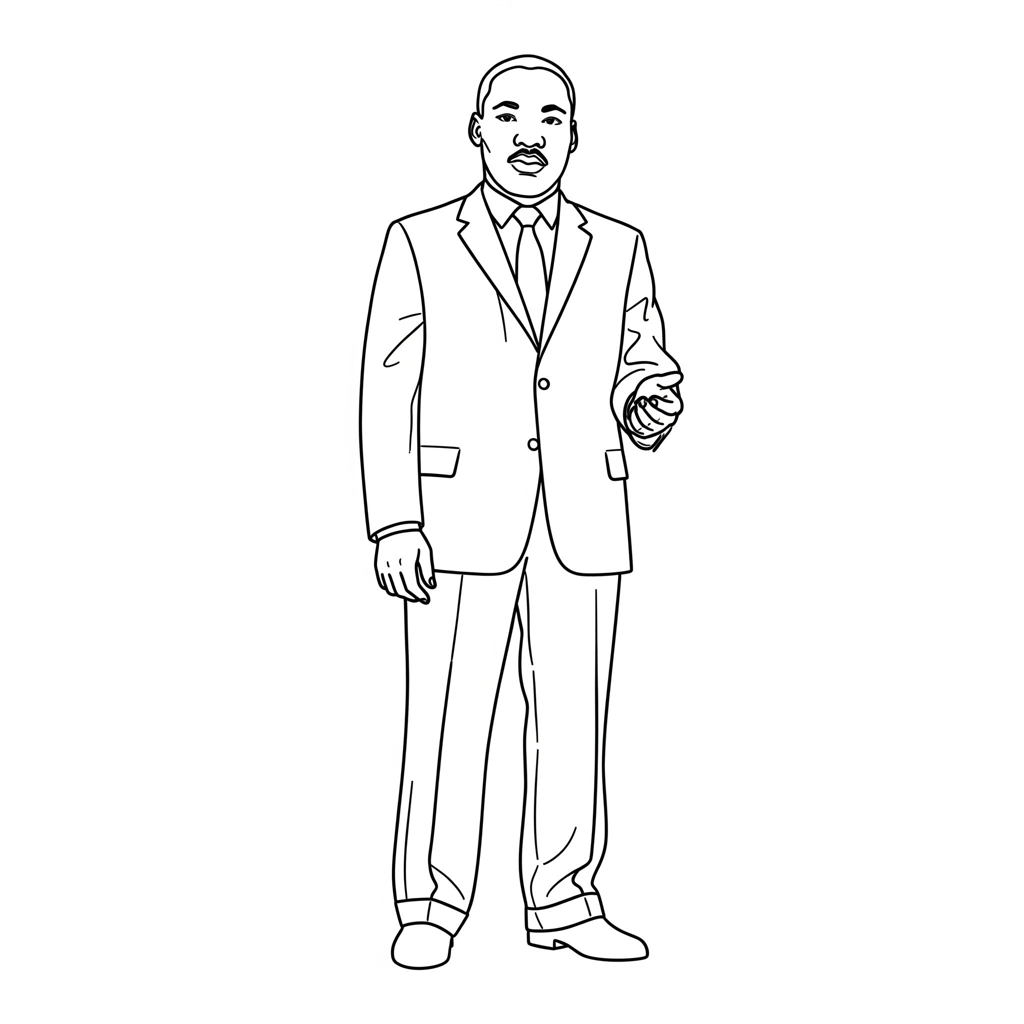 Martin Luther King 5 páginas para colorear gratis Martin Luther King