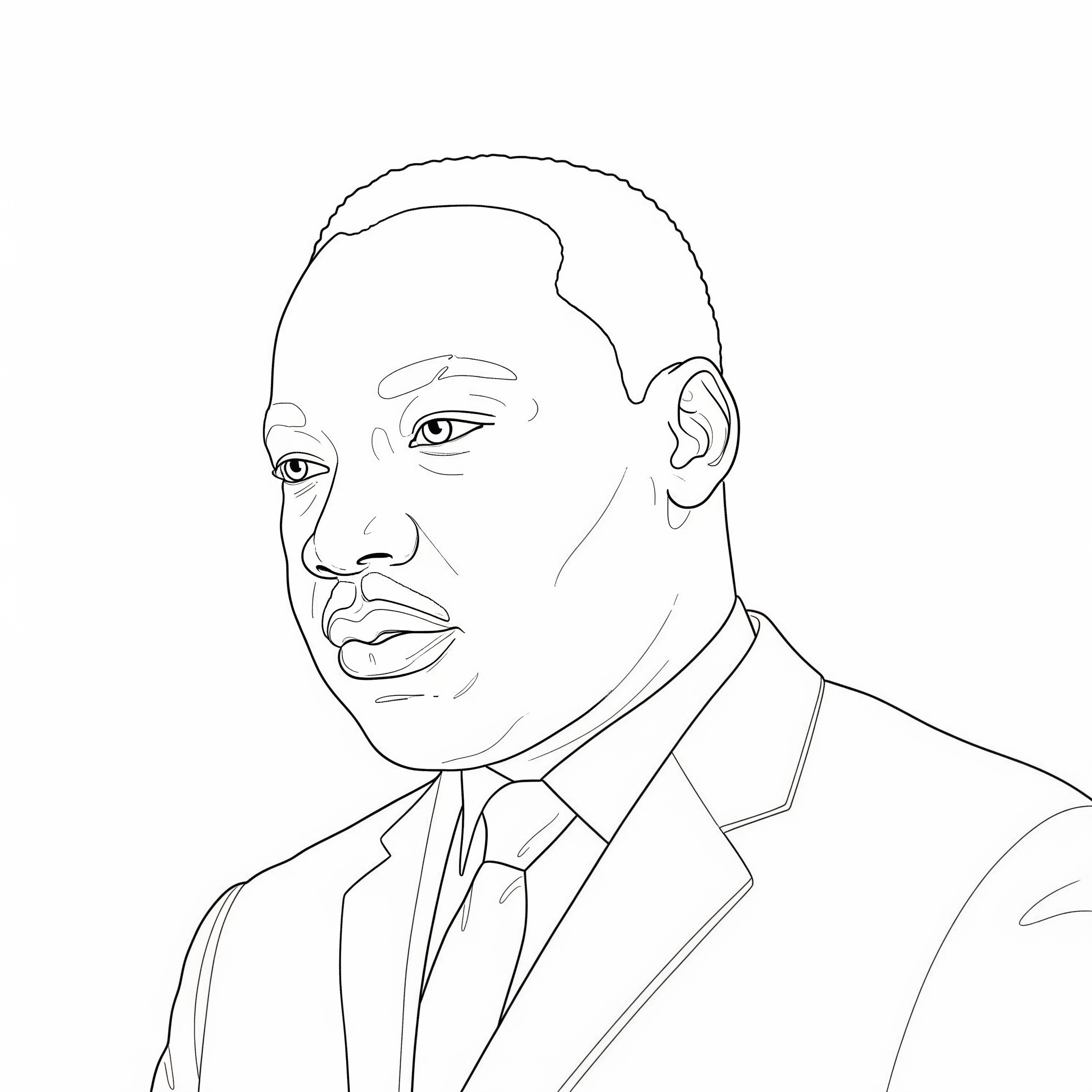 Martin Luther King 6 páginas para colorear detalladas de Martin Luther King