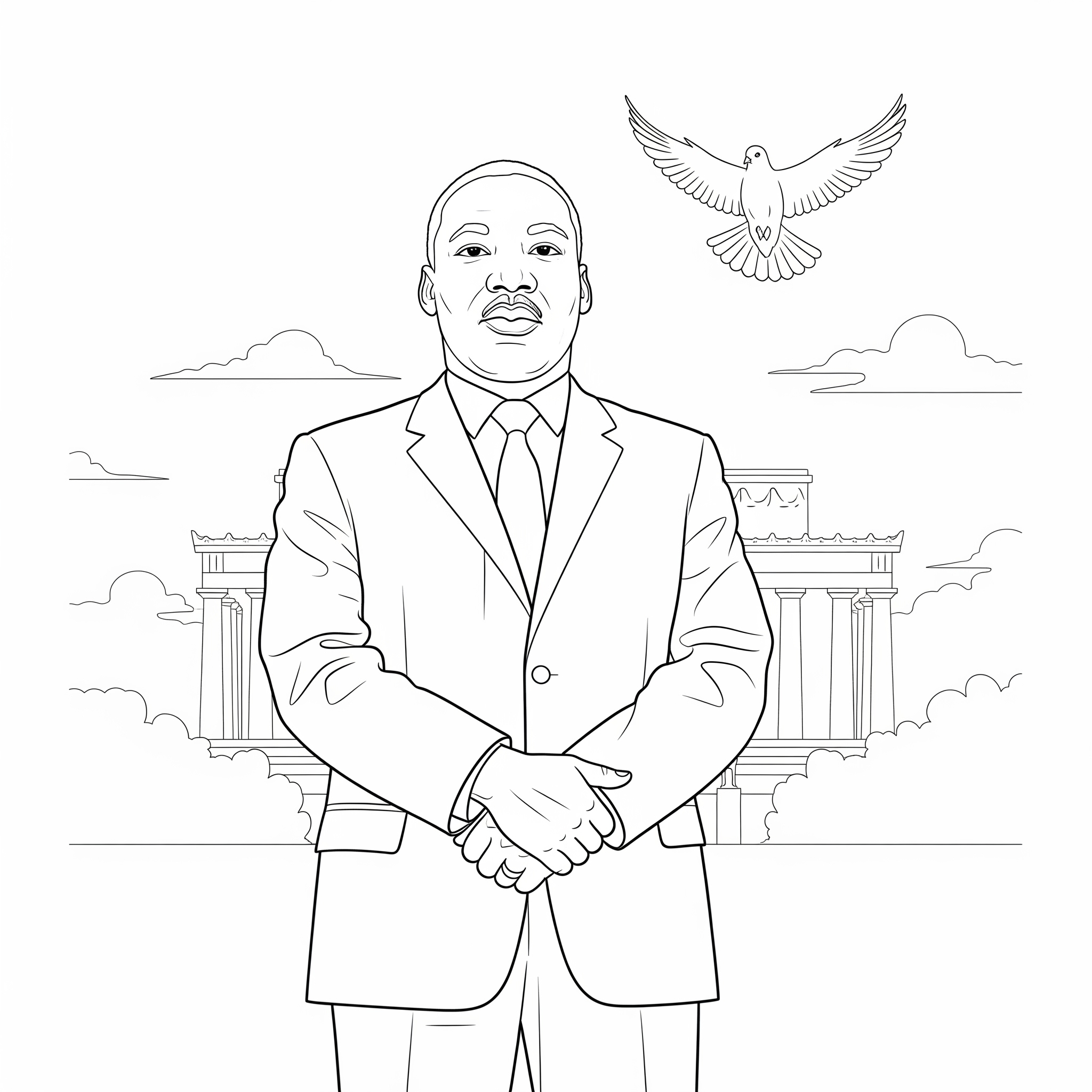Martin Luther King 8 Martin Luther King páginas para colorear imprimibles