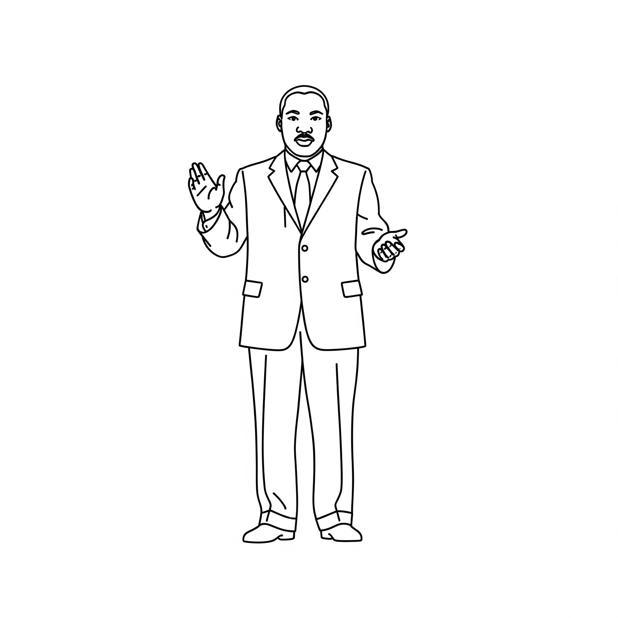 Martin Luther King 9 Martin Luther King páginas para colorear para adultos 1
