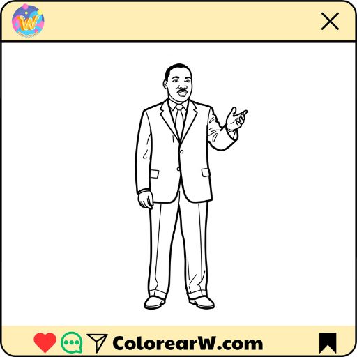 Martin Luther King para colorear thumbnail