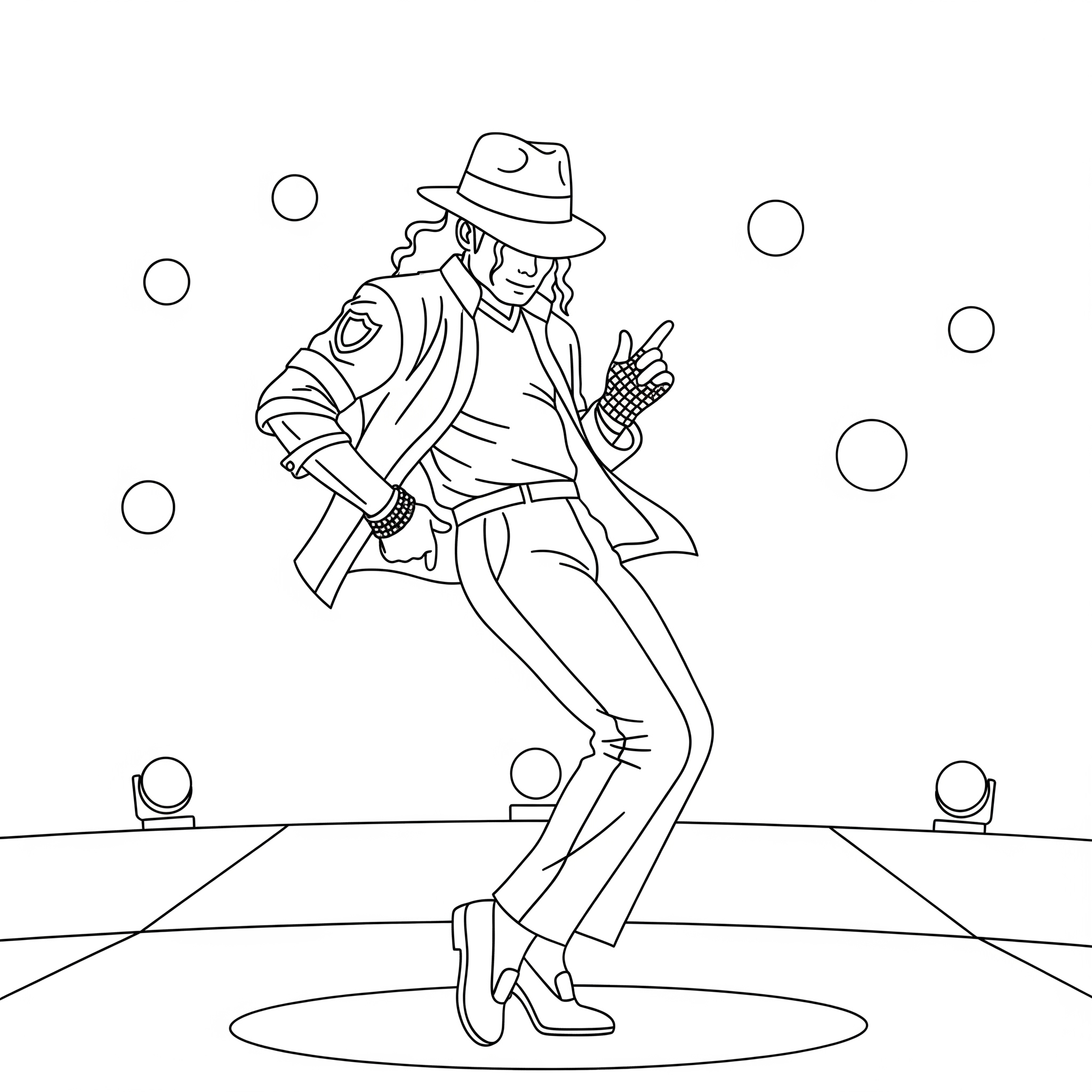 Michael Jackson 3 páginas para colorear para Michael Jackson
