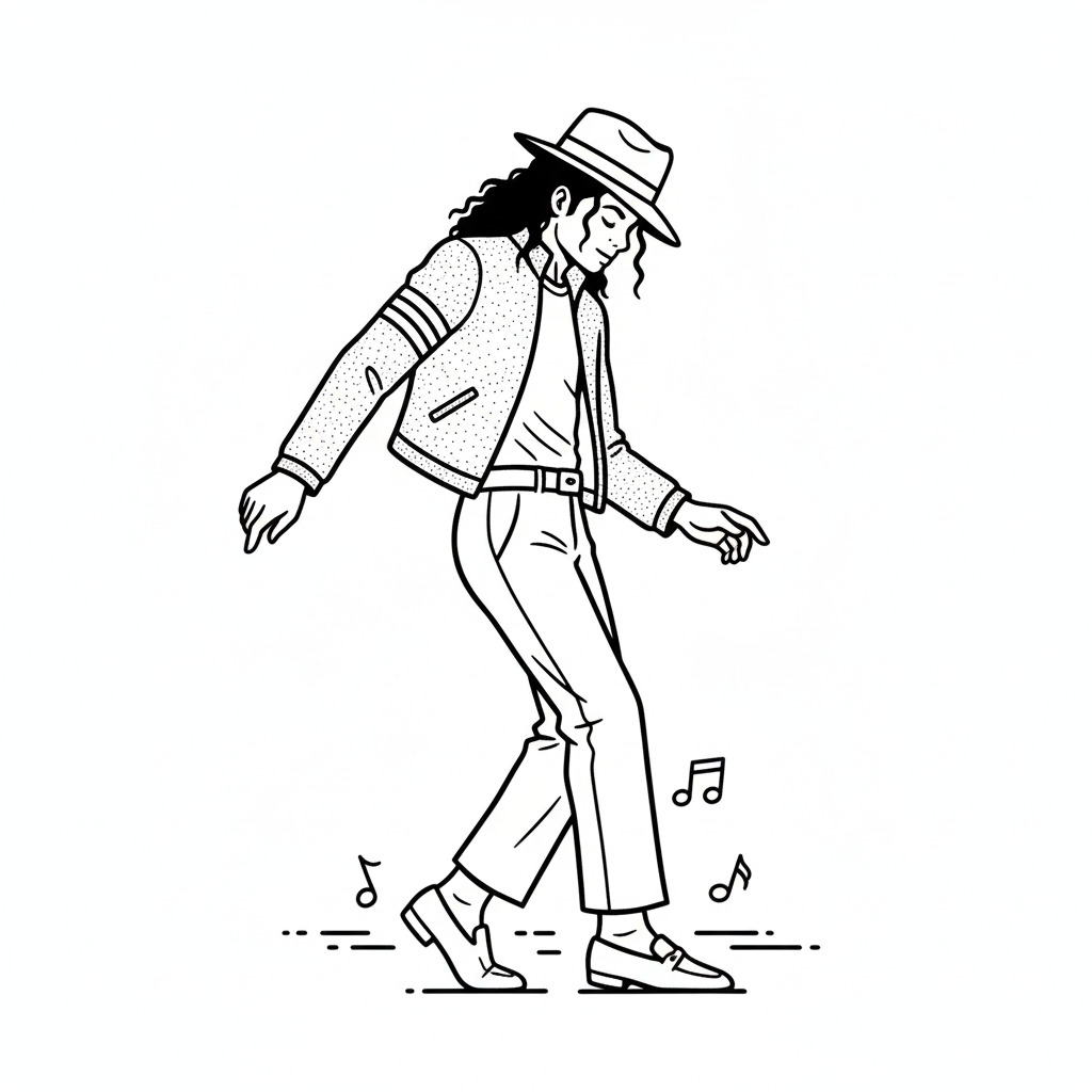 Michael Jackson 12 páginas para colorear gratis para adultos Michael Jackson