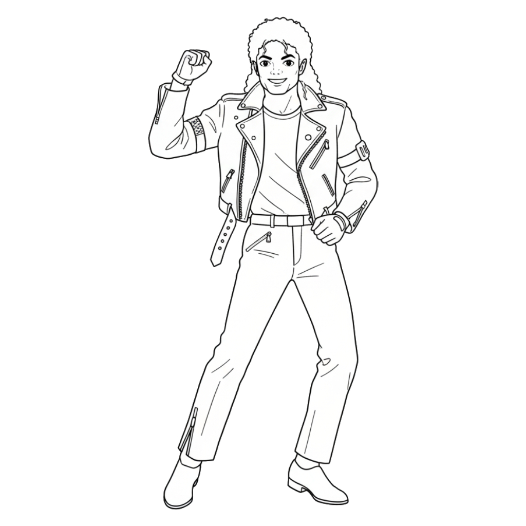 Michael Jackson 2 páginas para colorear para adultos Michael Jackson