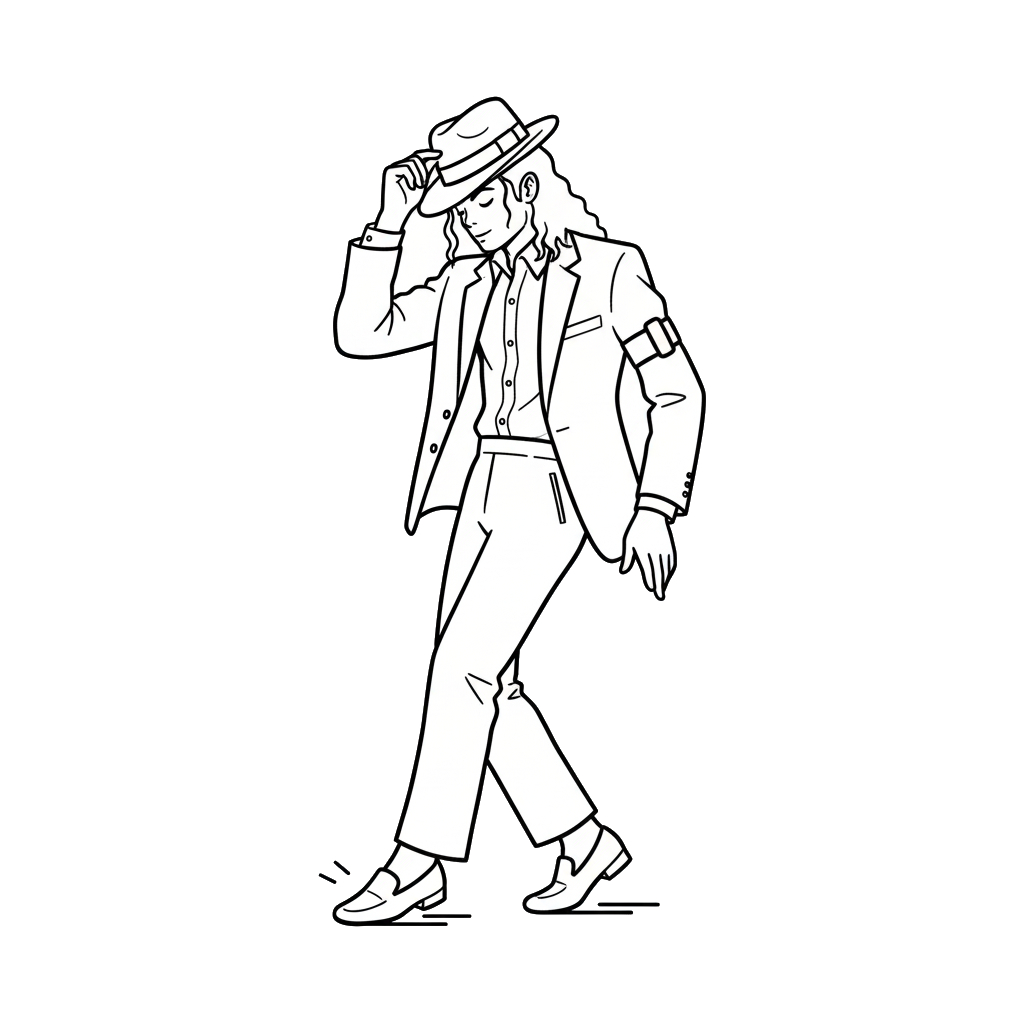 Michael Jackson 16 Michael Jackson páginas para colorear gratis 1