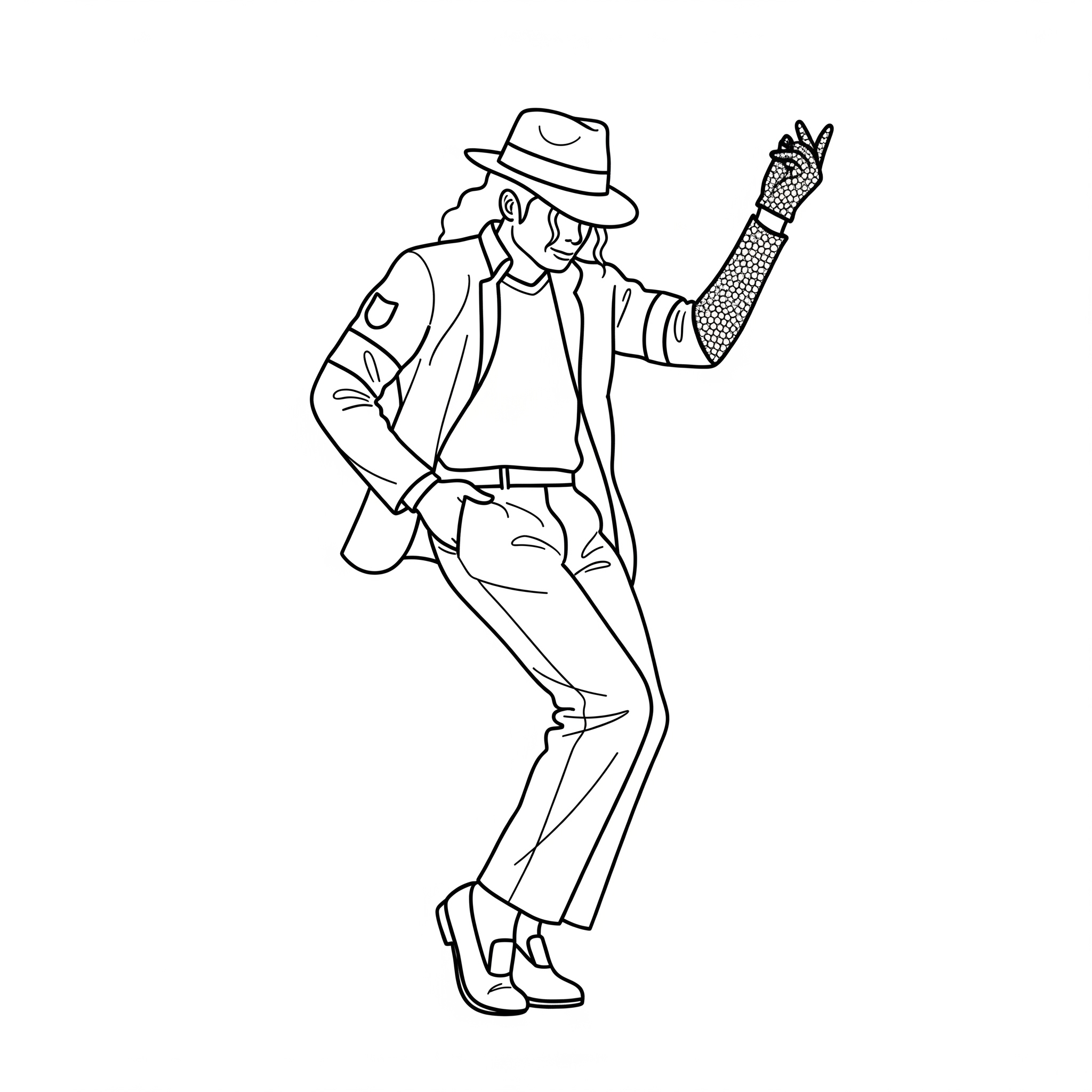 Michael Jackson 5 páginas para colorear lindas y fáciles de Michael Jackson