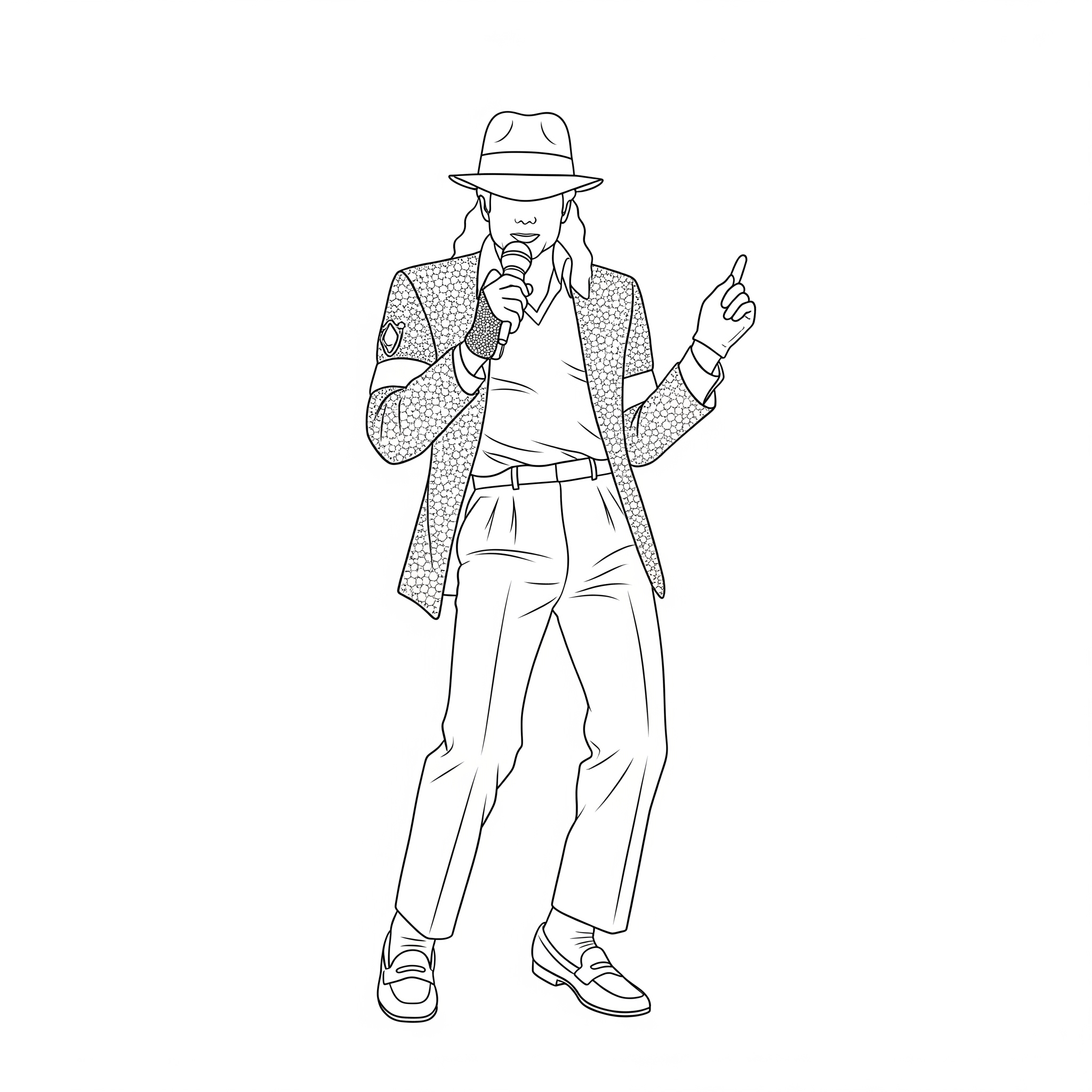 Michael Jackson 8 páginas para colorear lindas y fáciles de Michael Jackson 1