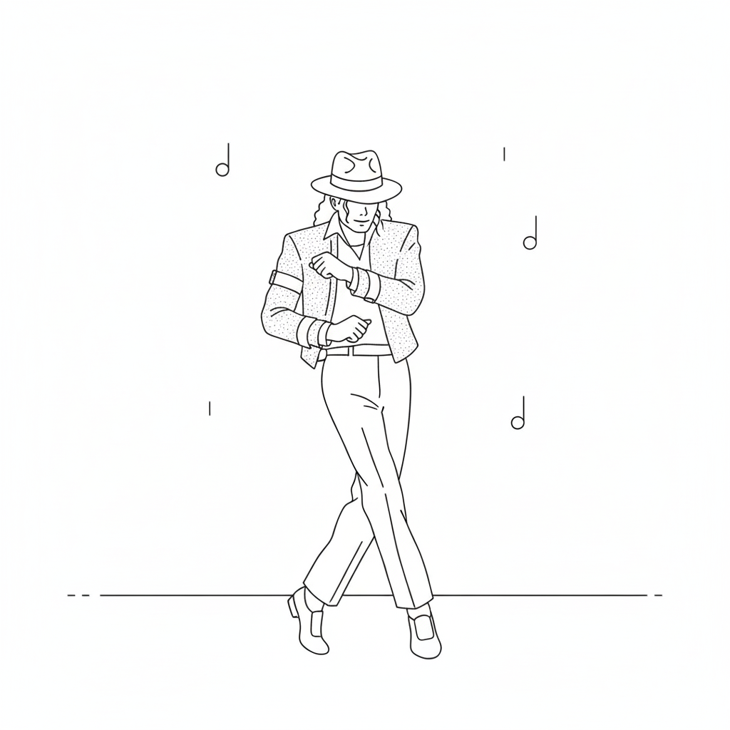 Michael Jackson 9 Michael Jackson páginas para colorear gratis