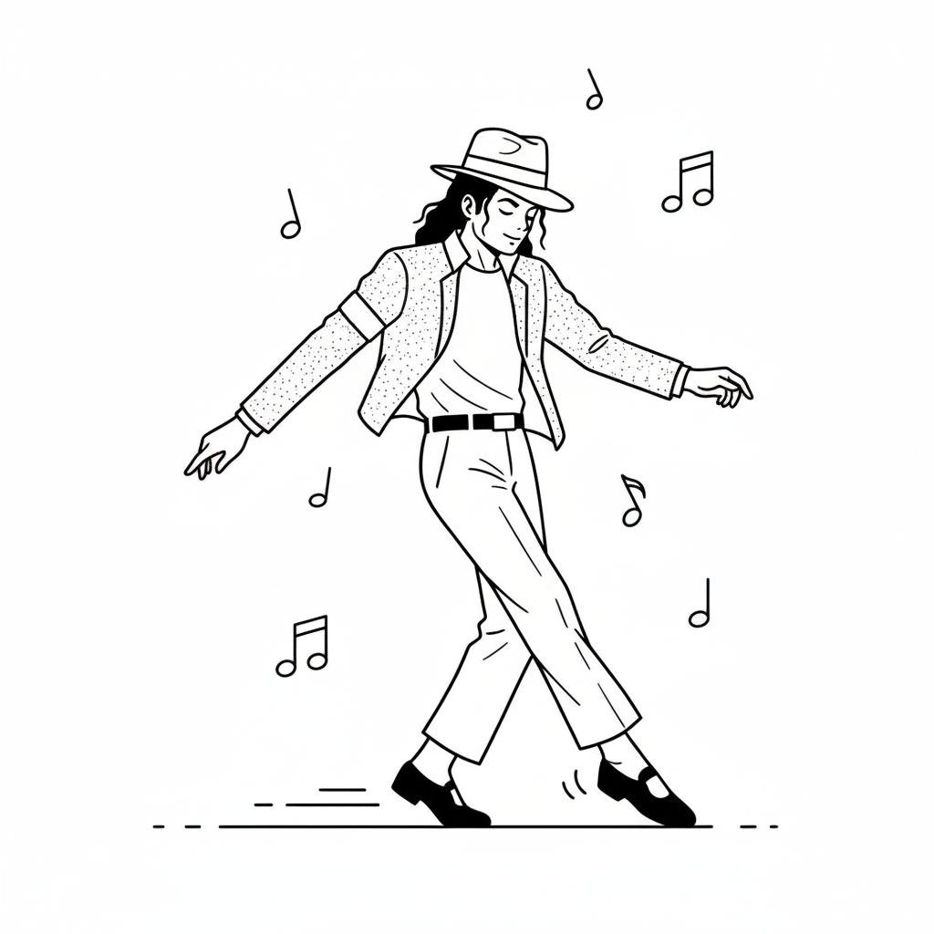 Michael Jackson 11 páginas para colorear para adultos Michael Jackson 1