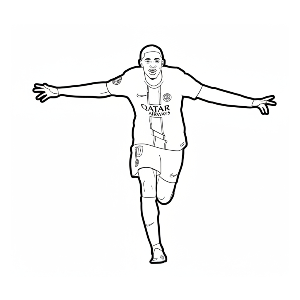 Ousmane Dembélé 2 páginas para colorear gratis Ousmane Dembélé