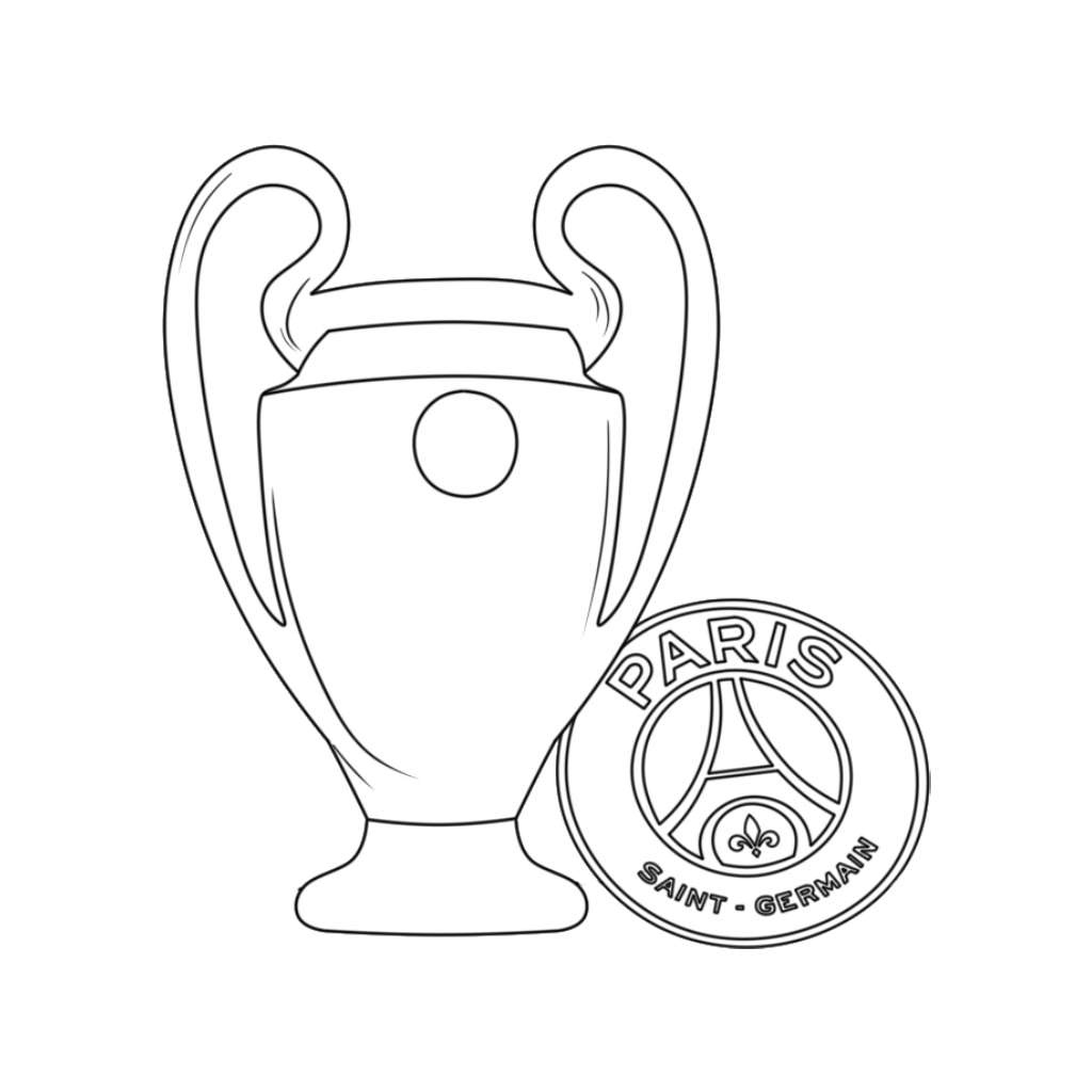 PSG 4 dibujos para colorear PSG