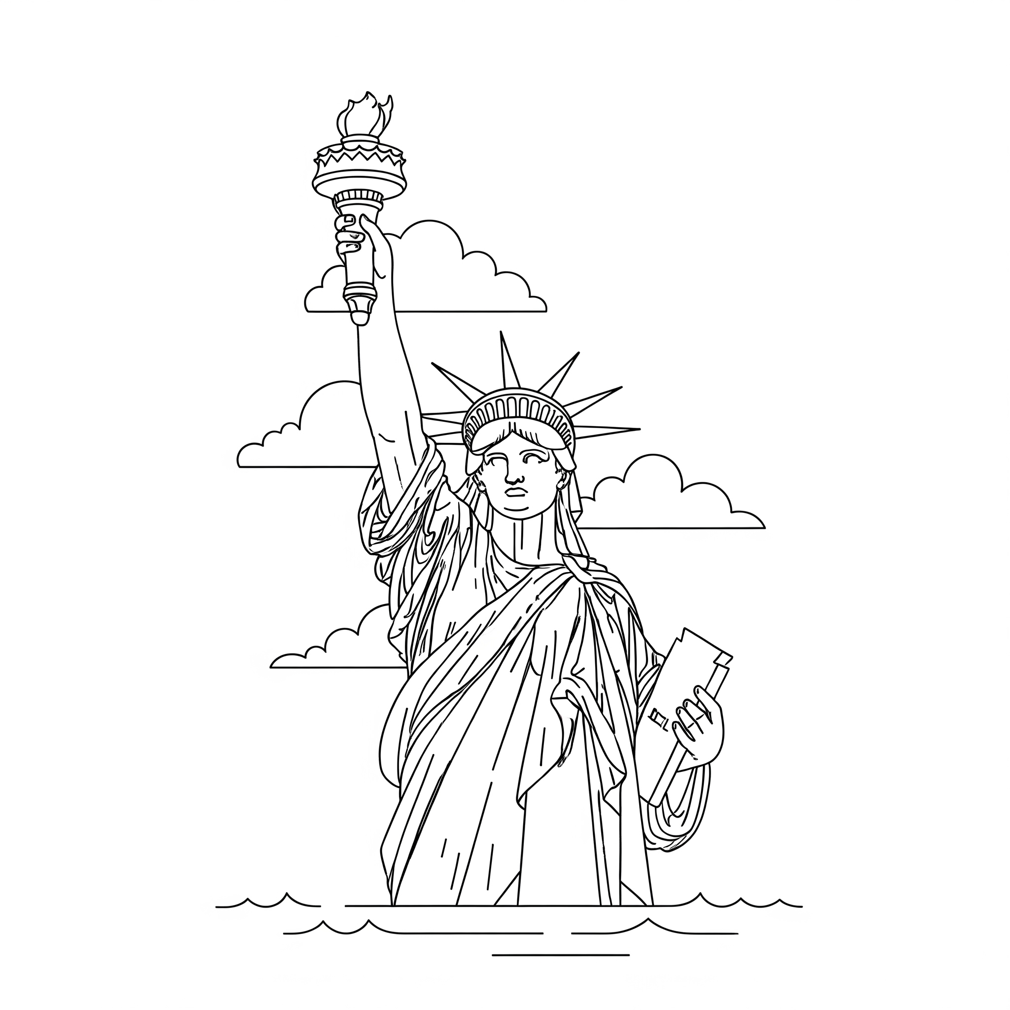 Estatua de la Libertad 7 lindas páginas para colorear Statue of Liberty