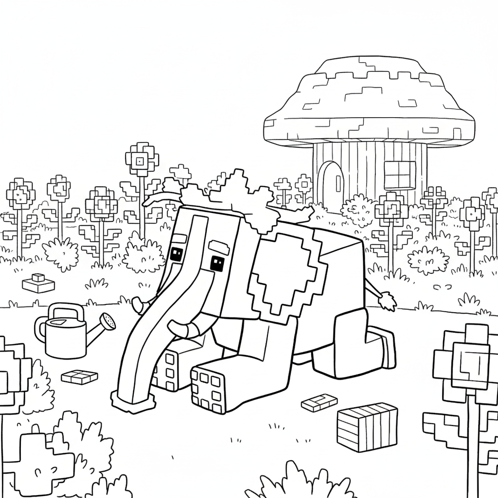 Strawberry Elephant 15 Strawberry Elephant páginas para colorear pdf