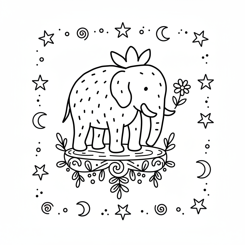 Strawberry Elephant 10 páginas para colorear Strawberry Elephant imprimibles gratis
