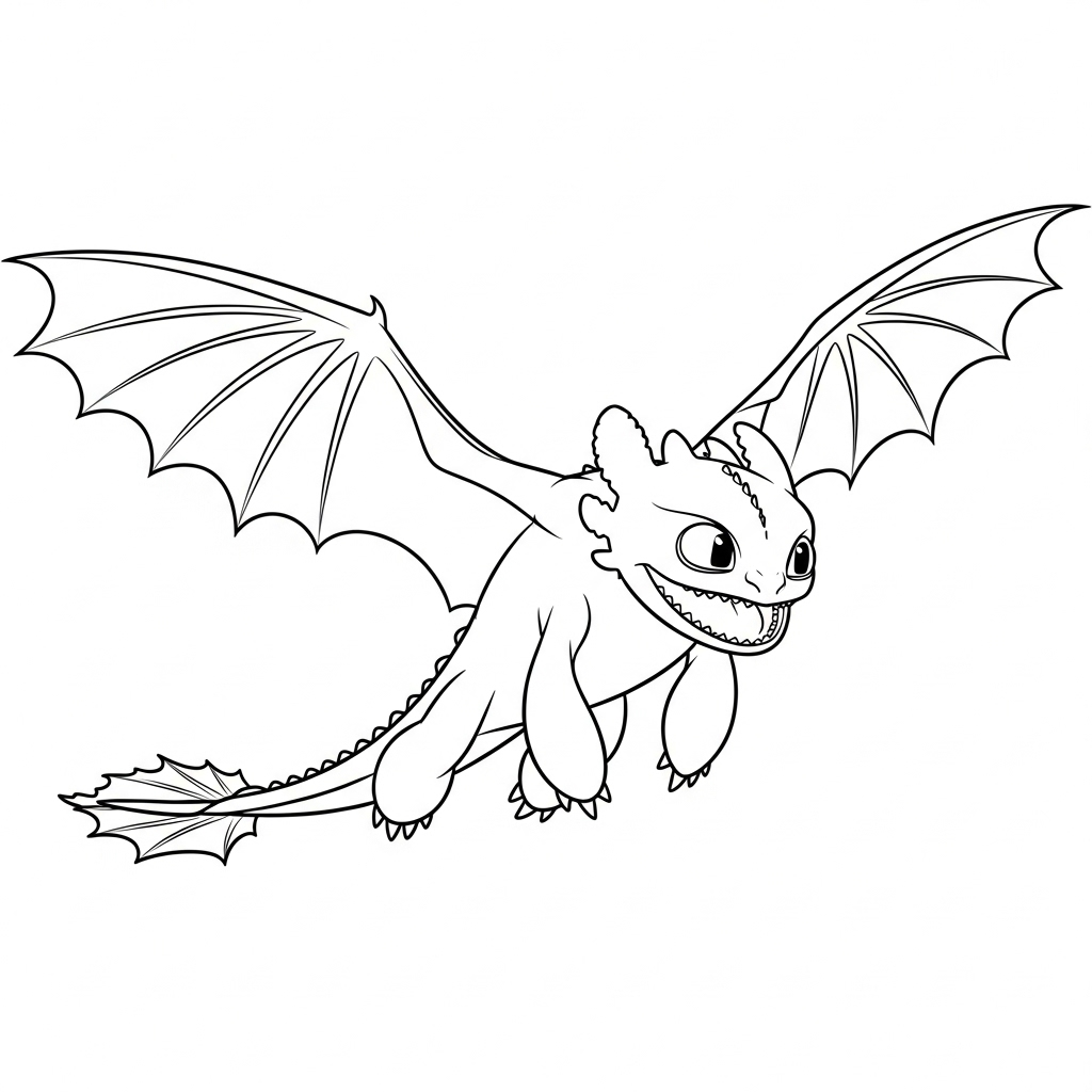 Toothless 11 dibujos para colorear Toothless