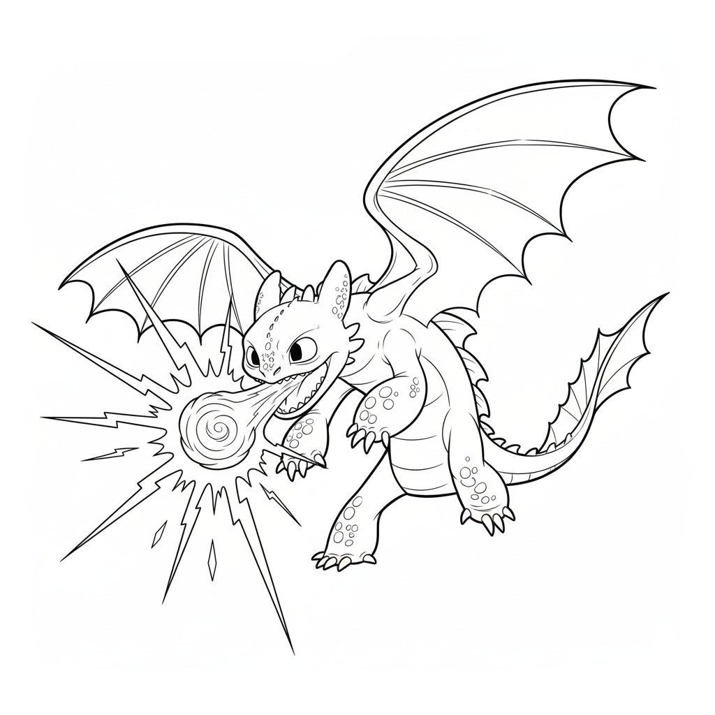 Toothless 13 páginas para colorear gratis Toothless pdf 1