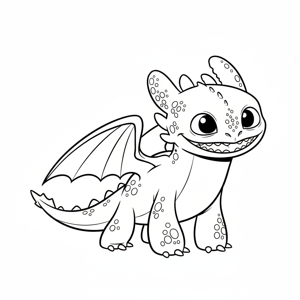 Toothless 4 páginas para colorear gratis Toothless pdf