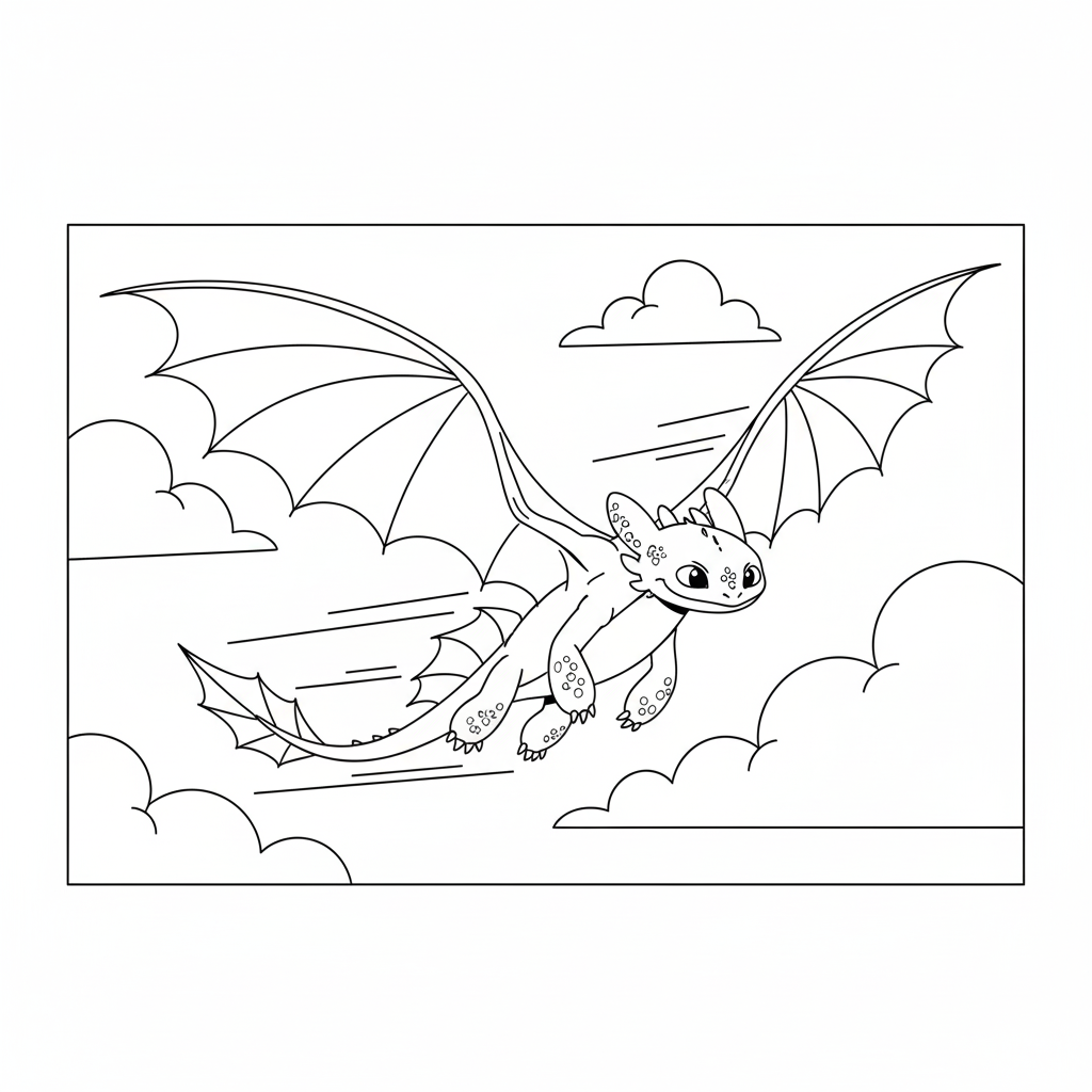 Toothless 8 Toothless páginas para colorear imprimibles