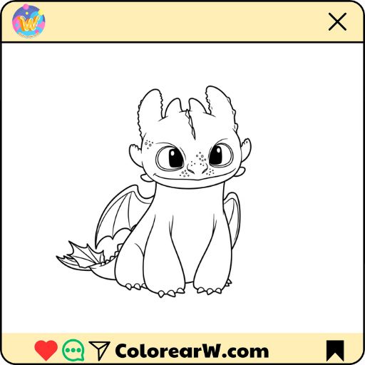 Toothless 1 Toothless para colorear thumbnail