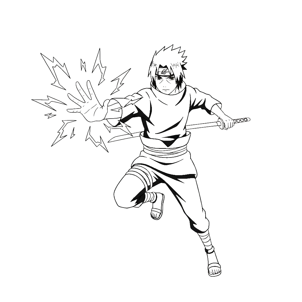 Uchiha Sasuke 11 páginas para colorear Uchiha Sasuke imprimibles gratis 1