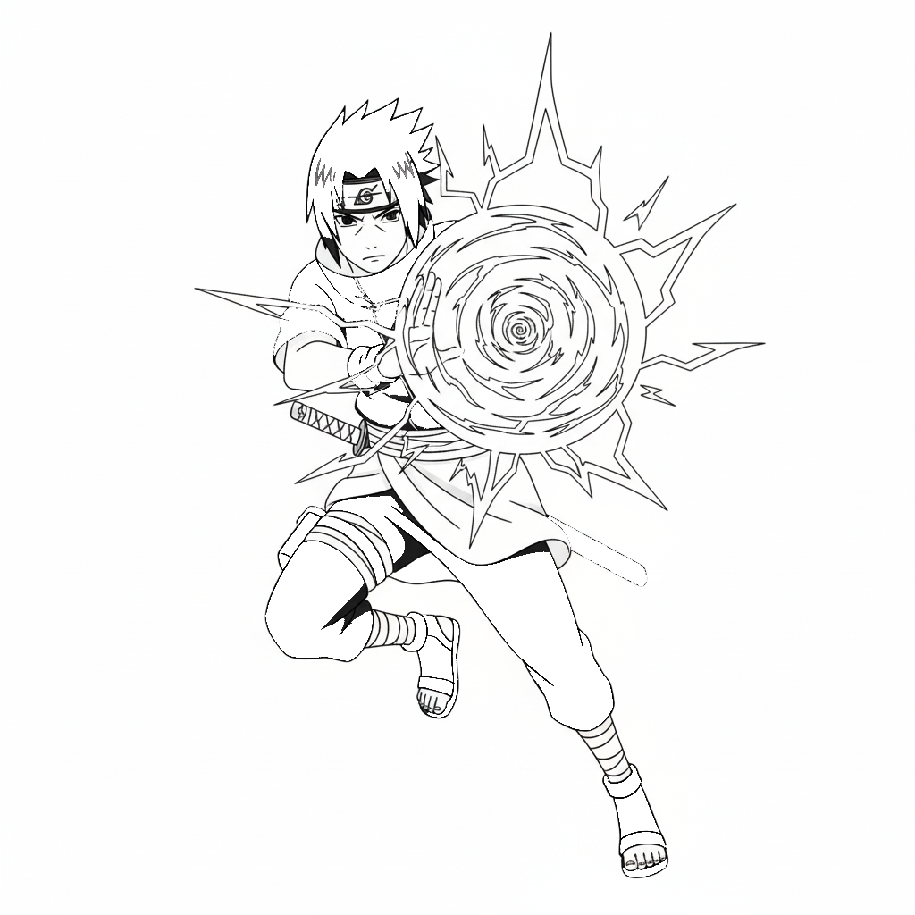 Uchiha Sasuke 14 Uchiha Sasuke adornos para colorear