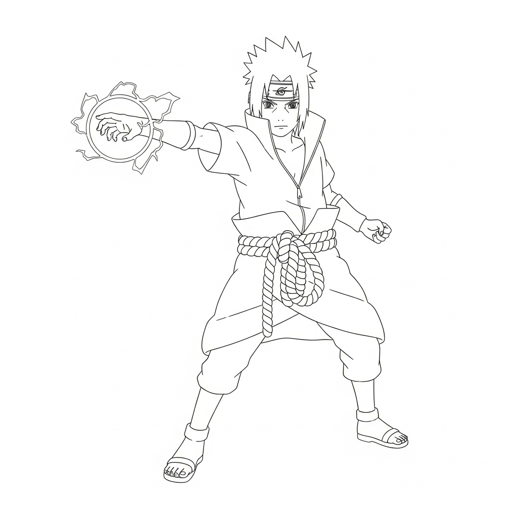 Uchiha Sasuke 16 Uchiha Sasuke páginas para colorear