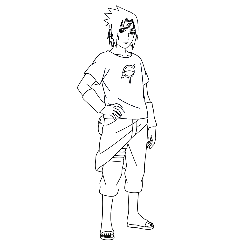 Uchiha Sasuke 7 Uchiha Sasuke dibujos para colorear