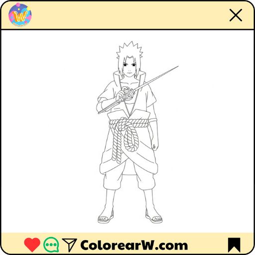Uchiha Sasuke 1 Uchiha Sasuke para colorear thumbnail