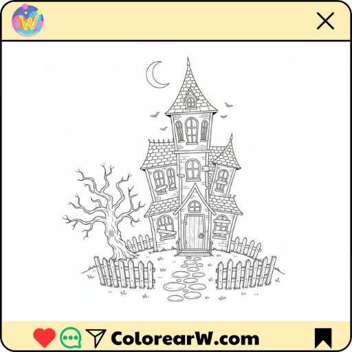 Casa Embrujada 1 Casa Embrujada para colorear thumbnail
