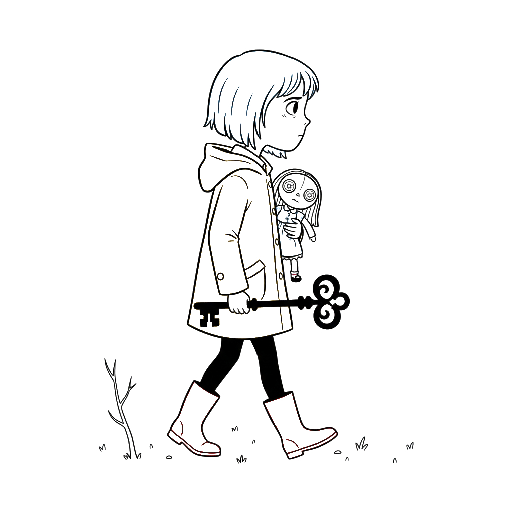 Coraline 12 páginas para colorear gratis Coraline