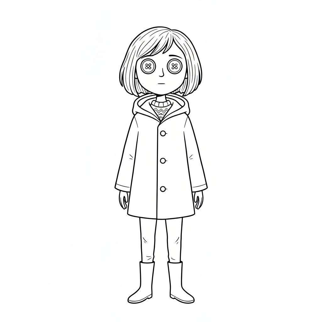 Coraline 5 Coraline páginas para colorear para niños